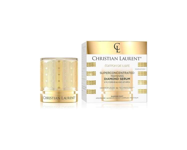 Christian Laurent Super Concentrated Diamond Tightening Serum 30ml Eye Forehead and Lip Area Anti-aging Anti-wrinkle Cream Dermofusion Technology 4d