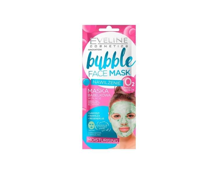 Eveline Cosmetics Bubble Green Flat Face Mask 10ml