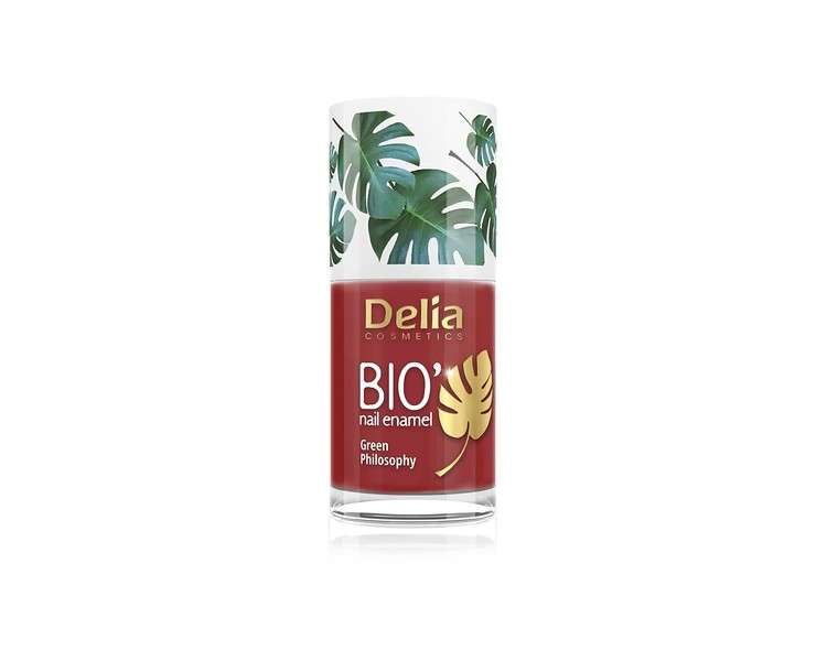 Delia Cosmetics Bio Green Nail Polish DATE Vegan Friendly Perfect Coverage and Shine 11ml