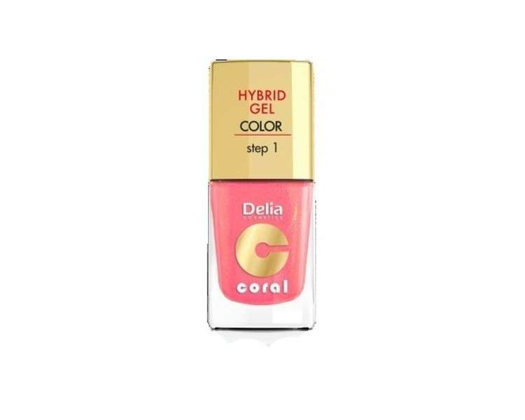 Delia Cosmetics Coral Hybrid Gel Nail Polish No. 16 Warm Medium Pink 11ml