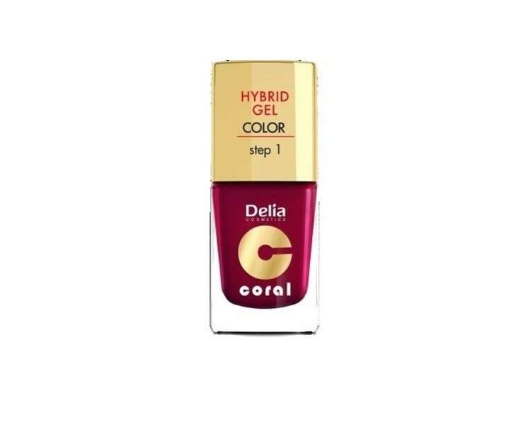 Delia Cosmetics Coral Hybrid Gel Nail Polish No. 12 Chestnut Brown 11ml