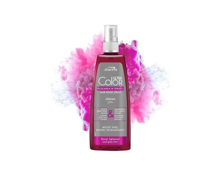 Joanna Ultra Color Pink Color Rinse Spray for Blonde and Light Hair 150ml