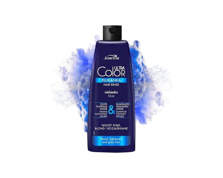 Joanna Ultra Color Blue Color Rinse for Blonde and Light Hair 150ml Platinum-Grey Shade