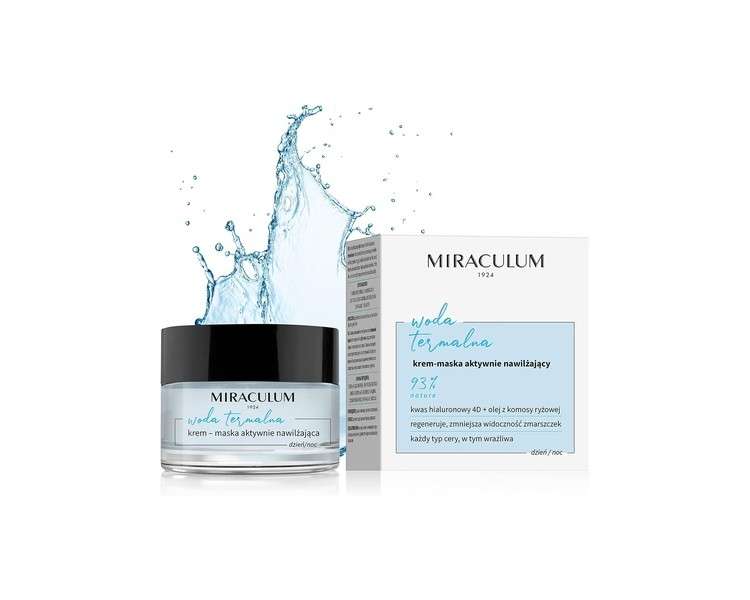 Miraculum Moisturizing Cream Mask with Hyaluronic Acid and Thermal Water 50ml