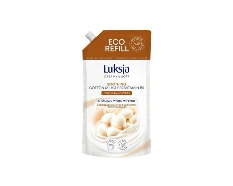 Luxja Creamy Soft Soap with Cotton Milk and Provitamin B5 900ml