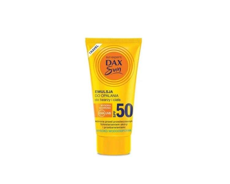 Dax Sun Face and Body Sun Lotion SPF 50 50ml - Travel Size