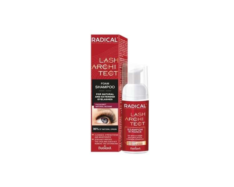 Radical Lash Architect Natural and Extended Eyelash Foam Shampoo Vegan 5ml