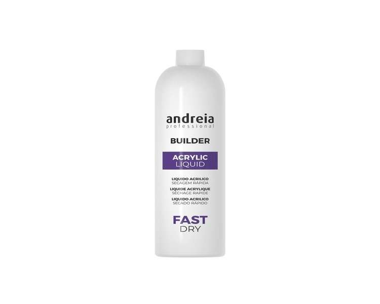 Andreia Profi Nail Builder Acrylic Monomer Liquid Fast Dry 1000ml - Salon Quality Quick Dry Liquid for Strong Nail Extensions