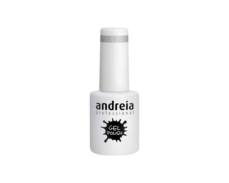 Andreia Semi-Permanent Nail Polish Gel Polish Color 276 Silver - Shades of Glitter Gray and Purple 10.5ml