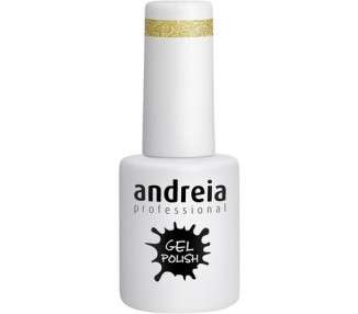 Andreia Semi-Permanent Nail Gel Polish Colour 260 Translucent Gold Glitter 10.5ml