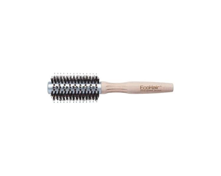 Olivia Garden EcoHair Combo 24mm 100% Boar and Nylon Bristles Round Brush Eco-Friendly Professional Bamboo Hairbrush