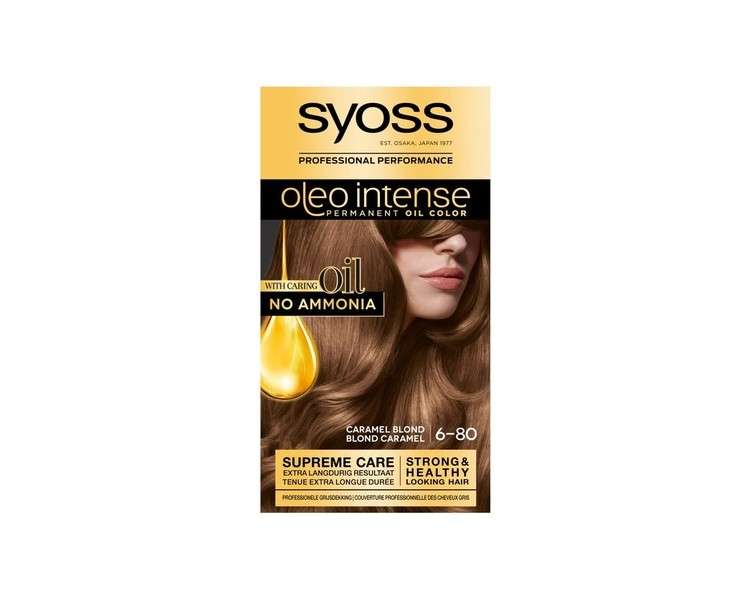Syoss Color Oleo Intense 6-80 Caramel Blonde Hair Dye 132g