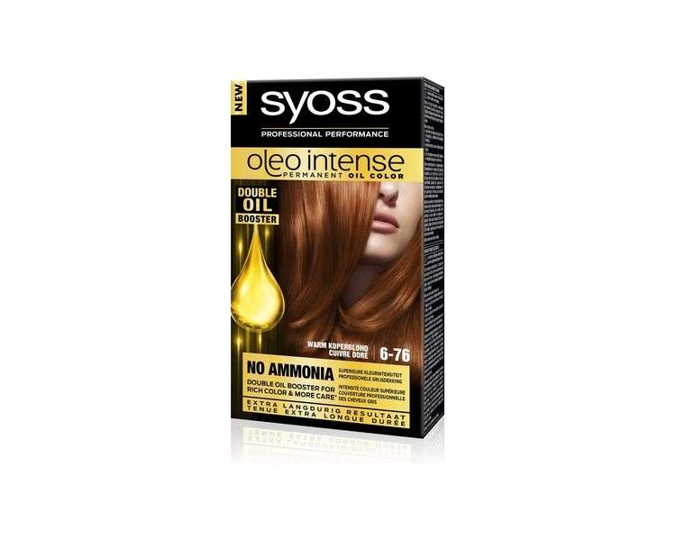 Syoss Color Oleo Intense 6-76 Warm Copper Blonde Hair Dye