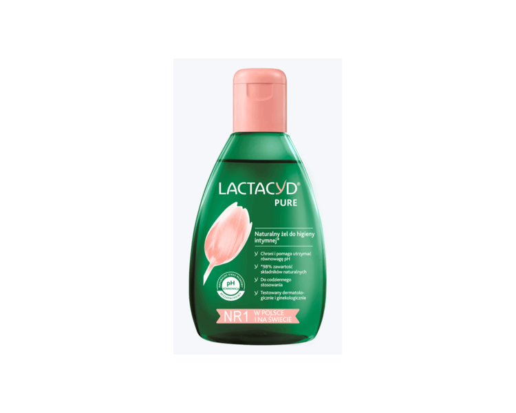 Lactacyd Pure Natural Intimate Wash Gel with 99% Lactic Acid 200ml