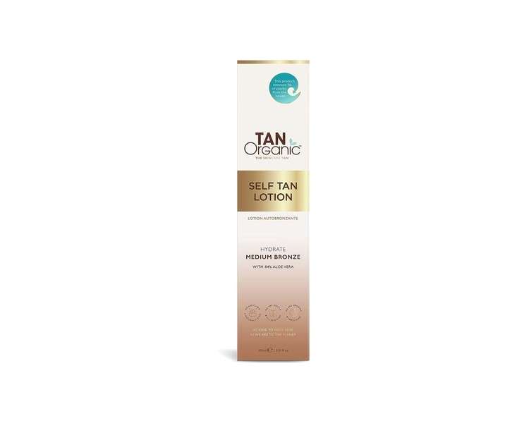 TanOrganic Self Tanning Lotion Certified Organic Natural Vegan 100ml