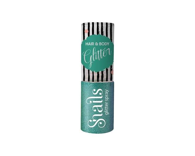 Snails 511604 Turquoise Hair and Body Glitter for Kids 3+ - Glitter Spray, Safe for Skin