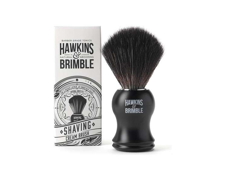 Hawkins & Brimble Male Shaving Brush Synthetic Bristles Vegan Friendly Shave Brush for a Man