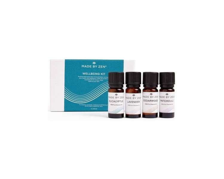 MADE BY ZEN Wellbeing Kit Essential Oils Gift Set Bundle Aromatherapy Oil Set