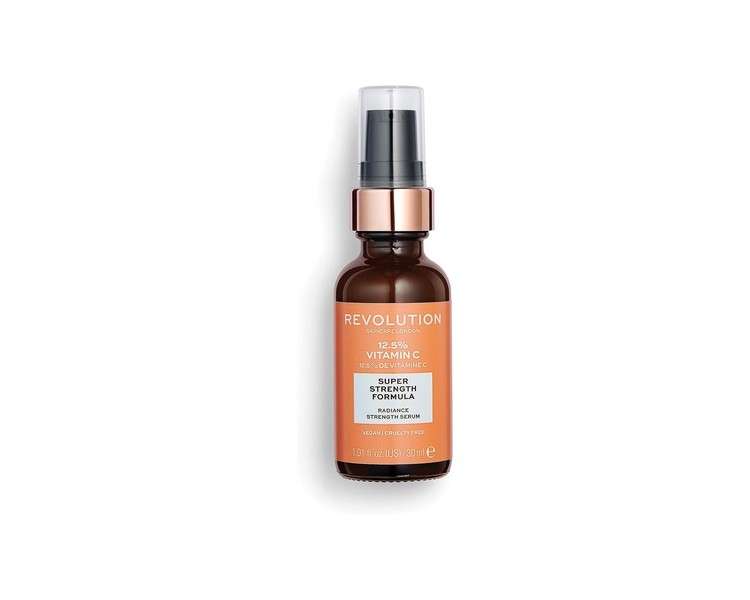 Revolution Skincare London 12.5% Vitamin C Serum Illuminates and Brightens Skin Tone Fragrance Free 30ml