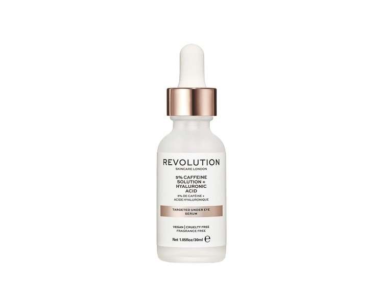 Revolution Skincare London 5% Caffeine and Hyaluronic Acid Revitalising Under Eye Serum 30ml
