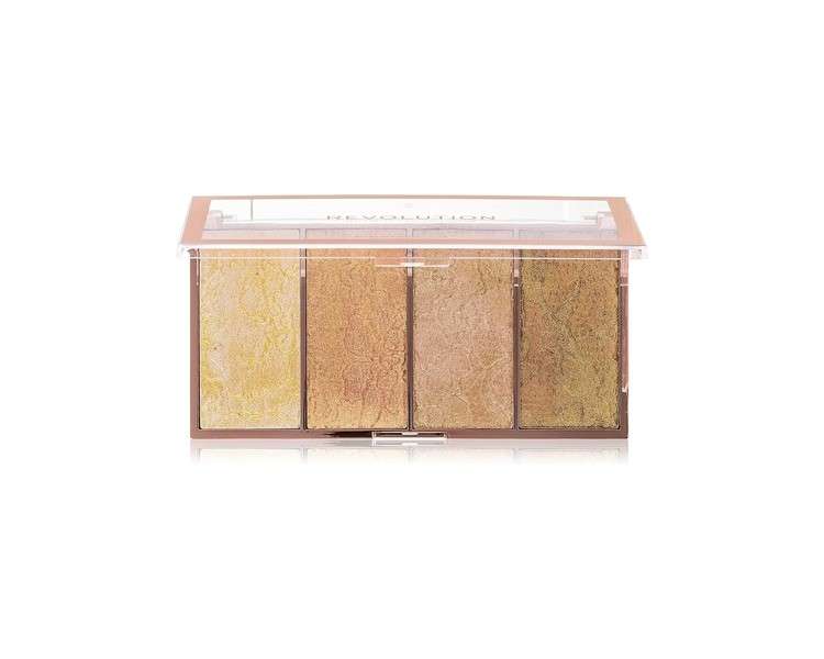 Revolution Vintage Lace Intense Metallic Cream-Powder Highlighting Palette 4 x 5g