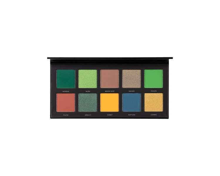 LaRoc Pro 10 Shade Eyeshadow Palette Colourful Eye Makeup Cosmetic Beauty High Pigmented Pressed Powder Colour Face Palette Long Lasting MUA - Intergalactic