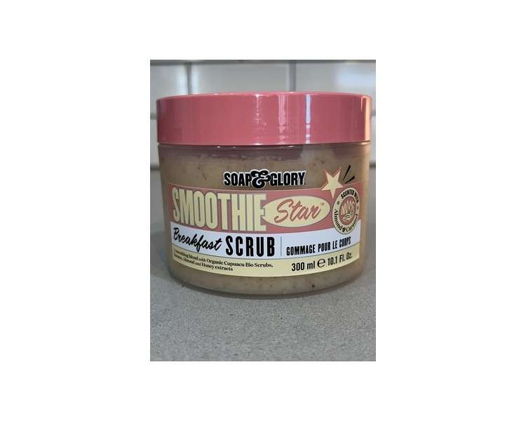Soap & Glory Smoothie Star Breakfast Scrub Almond Sugar Vanilla Scent 300ml