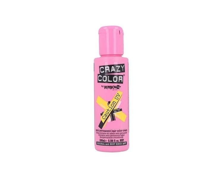 Crazy Color Semi-Permanent Hair Color Cream Caution UV 100ml