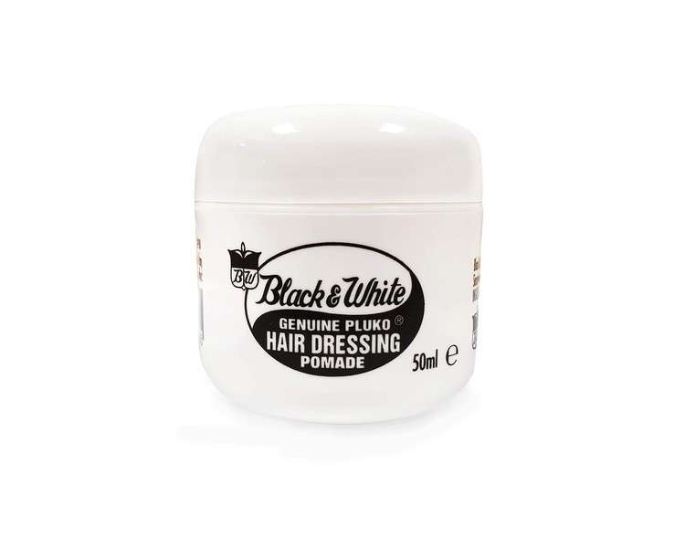 Black and White Pluko Hair Dressing Pomade 50ml