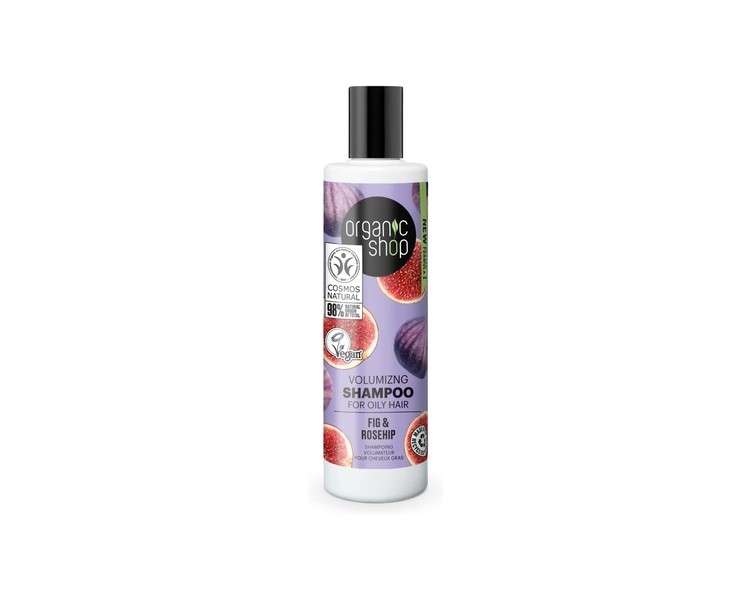 Organic Shop Volumizing Shampoo for Oily Hair Fig and Rosehip 280ml