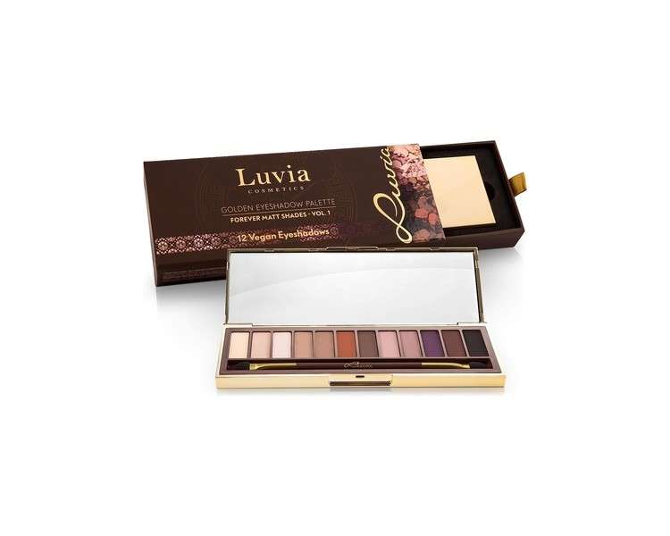 Luvia Cosmetics Eye Shadow Palette with 12 Matte Shades - Limited Gift Box