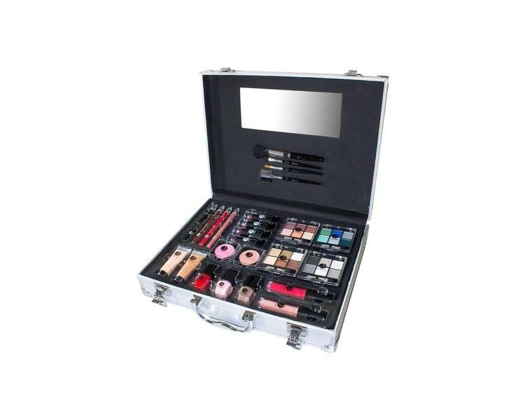 Beauty Unlimited Train Case Set Complete Makeup Palette 63.2g