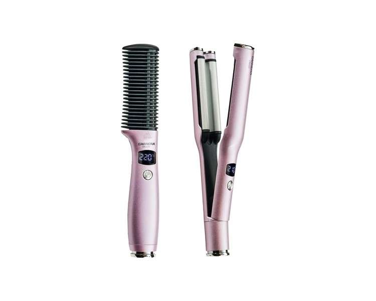 Carrera Beauty Click&Style Straighting brush/curling iron set Lilac