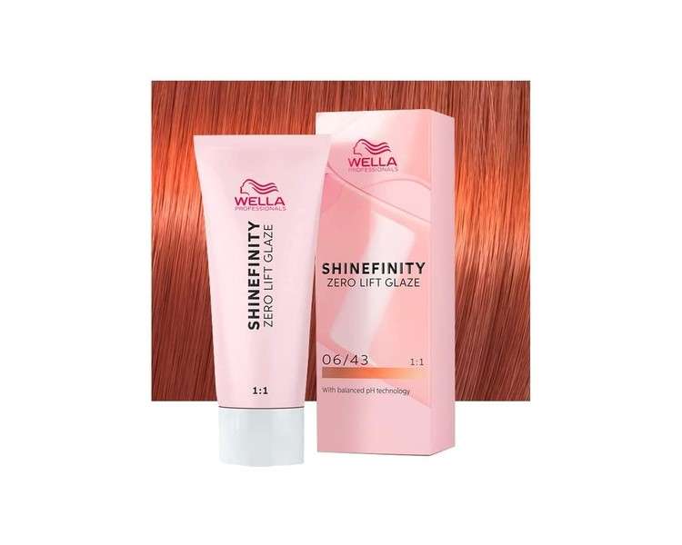 Wella Shinefinity Copper Sunset 06/43 Dark Blonde Golden Copper Demi-Permanent Color 60ml