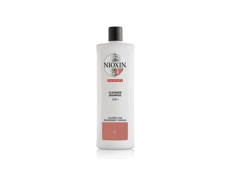 Nioxin 3-Part System 4 Colored Hair with Progressed Thinning Hair Treatment Scalp Therapy Hair Thickening Treatment Shampoo 1L