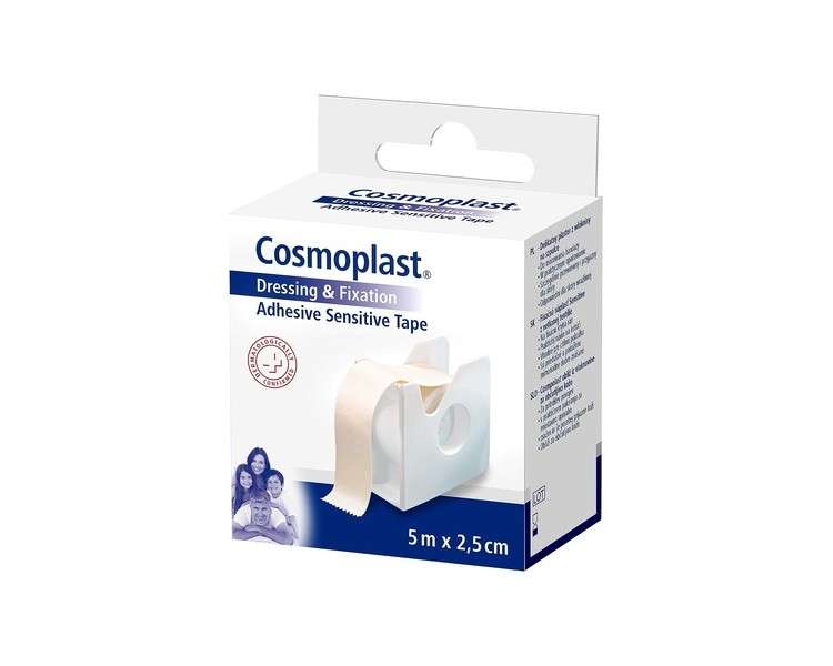 Cosmoplast Sensitive Adhesive Tape in Dispenser 5mx2.5cm