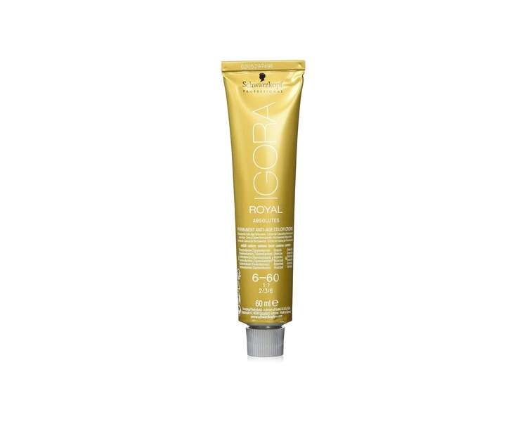 Schwarzkopf Igora Royal Absolutes Permanent Anti-Age Color Creme 60ml 6-60 Dark Blonde Chocolate Natural