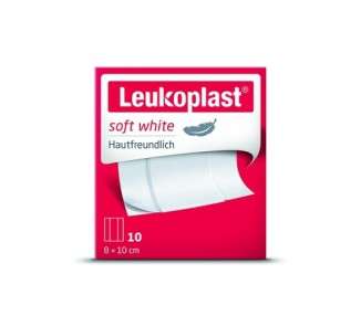 Leukoplast Soft White Adhesive Bandage 8x10cm - Pack of 10