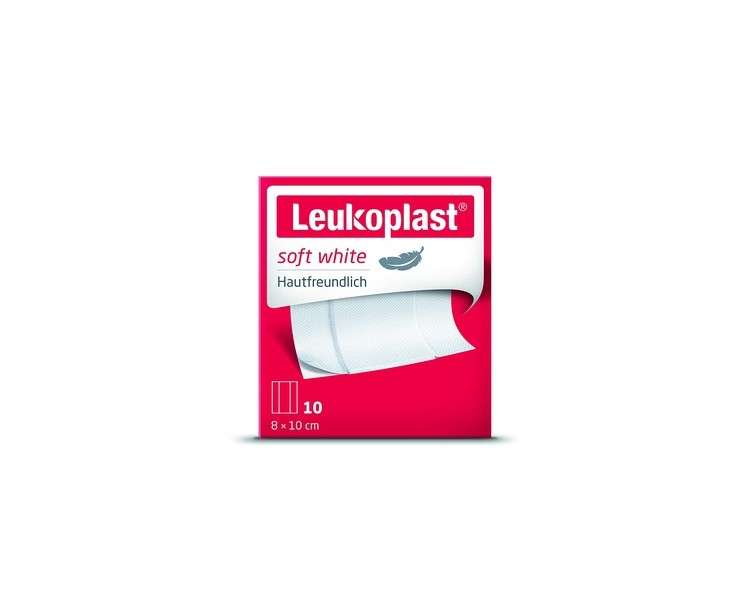 Leukoplast Soft White Adhesive Bandage 8x10cm - Pack of 10