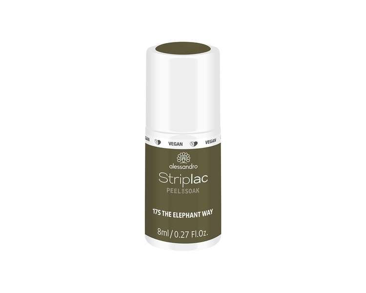 Alessandro Striplac Peel Or Soak - The Elephant Way - Led Nail Polish In Olive