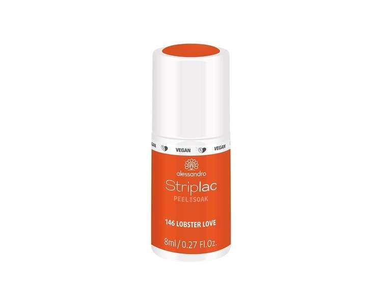 alessandro Striplac Peel or Soak Vegan Lobster Love LED Nail Polish 8ml Orange