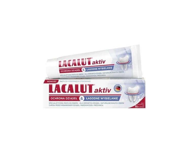 Lacalut Activ Toothpaste Gum Protection Active Teeth Whitening 75ml