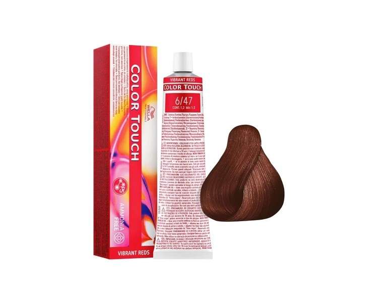 Wella Colour Touch Demi-Permanent Hair Colour 6/47 Dark Auburn Sand 0.13601kg