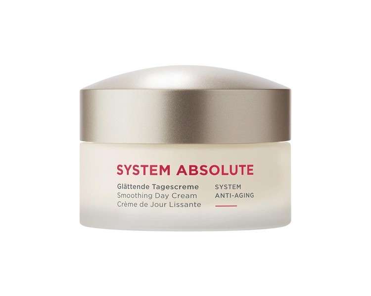 Annemarie Borlind System Absolute Smoothing Day Cream 50ml - Activates Collagen and Elastin Production - Ideal Makeup Base with Creamy Rich Texture