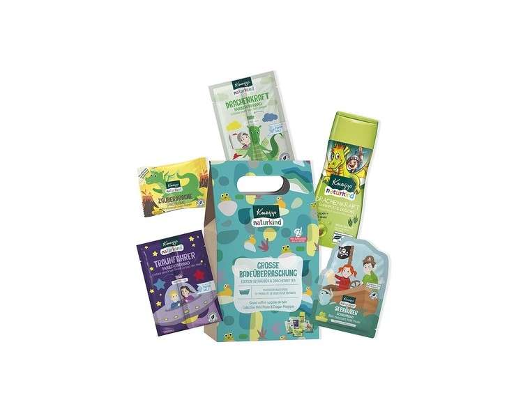 Kneipp Naturkind Bath Surprise Edition Pirate & Dragon Knight - Bath Fun & Care for Kids - Gift Set with 5 Products