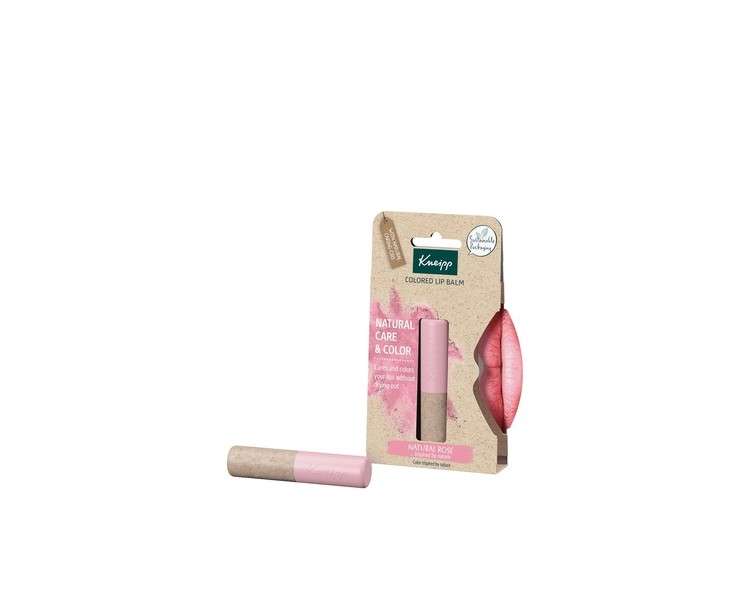 Kneipp Lip Balm with Natural Rose Color Length Effect Vegan and 100% Natural