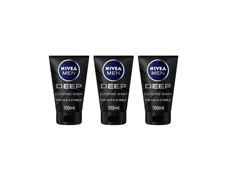 Nivea Men Deep Face Wash with Black Charcoal 100mL