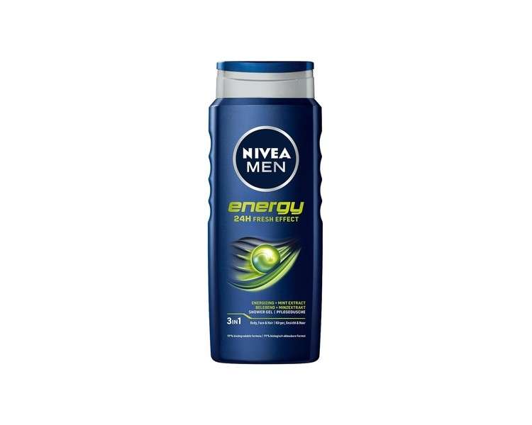 Nivea Men Body Face & Hair Energy Shower Gel 500ml