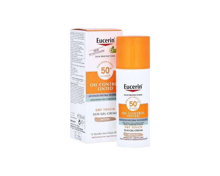 Eucerin Sun Oil Control Tinted Face Gel-Cream SPF50+ Medium