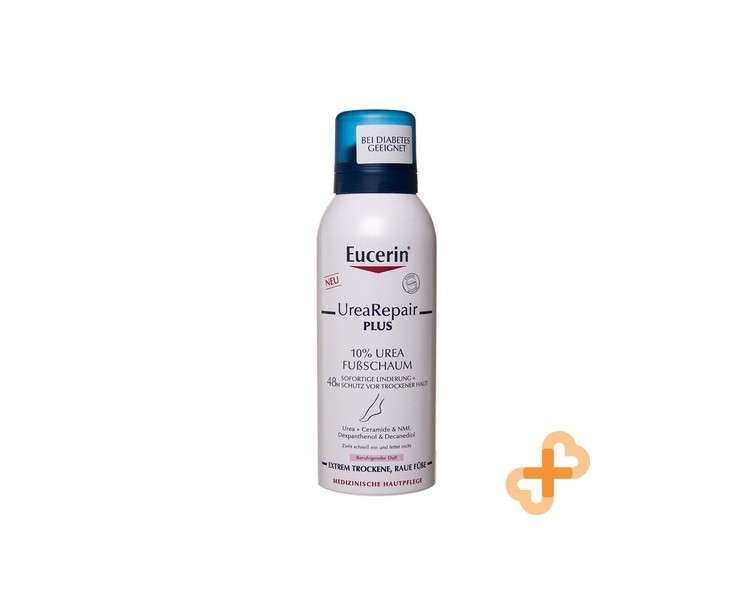 Eucerin Urearepair 10% Urea Foot Foam Extra Dry Cracked Feet 150ml